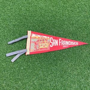 Vintage San Francisco CA Felt Pennant Cable Car Souvenir Mid Century